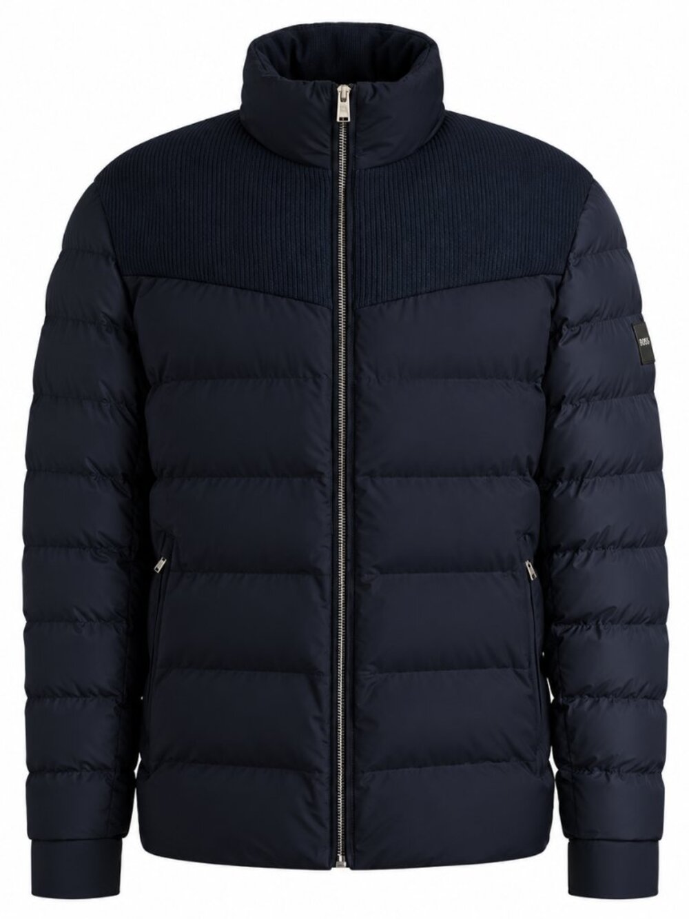 New BOSS Men's H-Clanello Water-Repellent Mixed-Material Jacket Size 36R